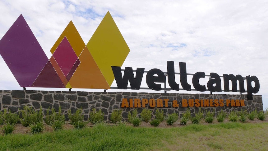A sign outside Wellcamp Airport